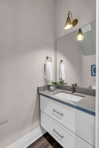 Half Bathroom with Floating Vanity