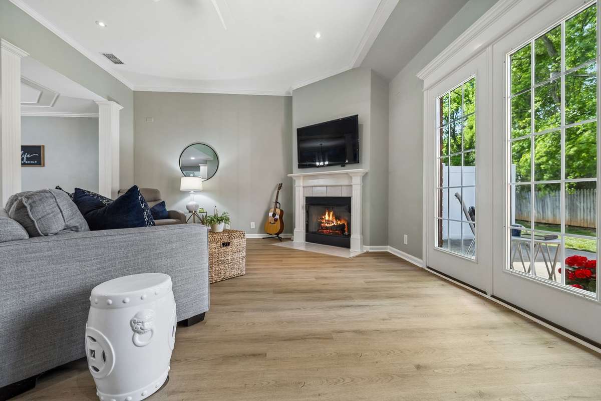 Natural light fills the home, enhancing its warm, comfortable atmosphere.