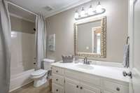 Full bathroom located off entrance hall....