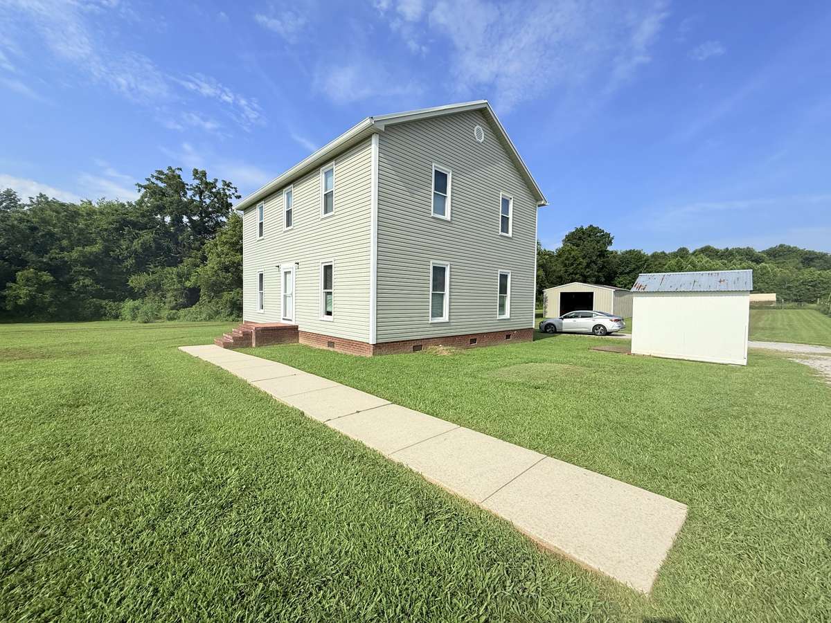Concrete walkway to front door