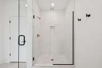 Shower in primary bathroom.