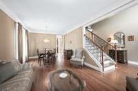 The front rooms have an inviting and comfortable flow.