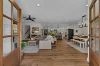 Christmas light switch, located by front door; outlets installed on front eaves to be controlled from the interior of the home.