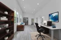 Office space virtually staged