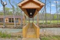 Bridge from the main lodge to the venue