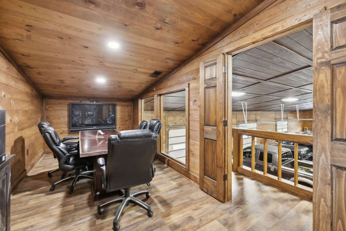 Upstairs office/conference room in garage/bunkhouse