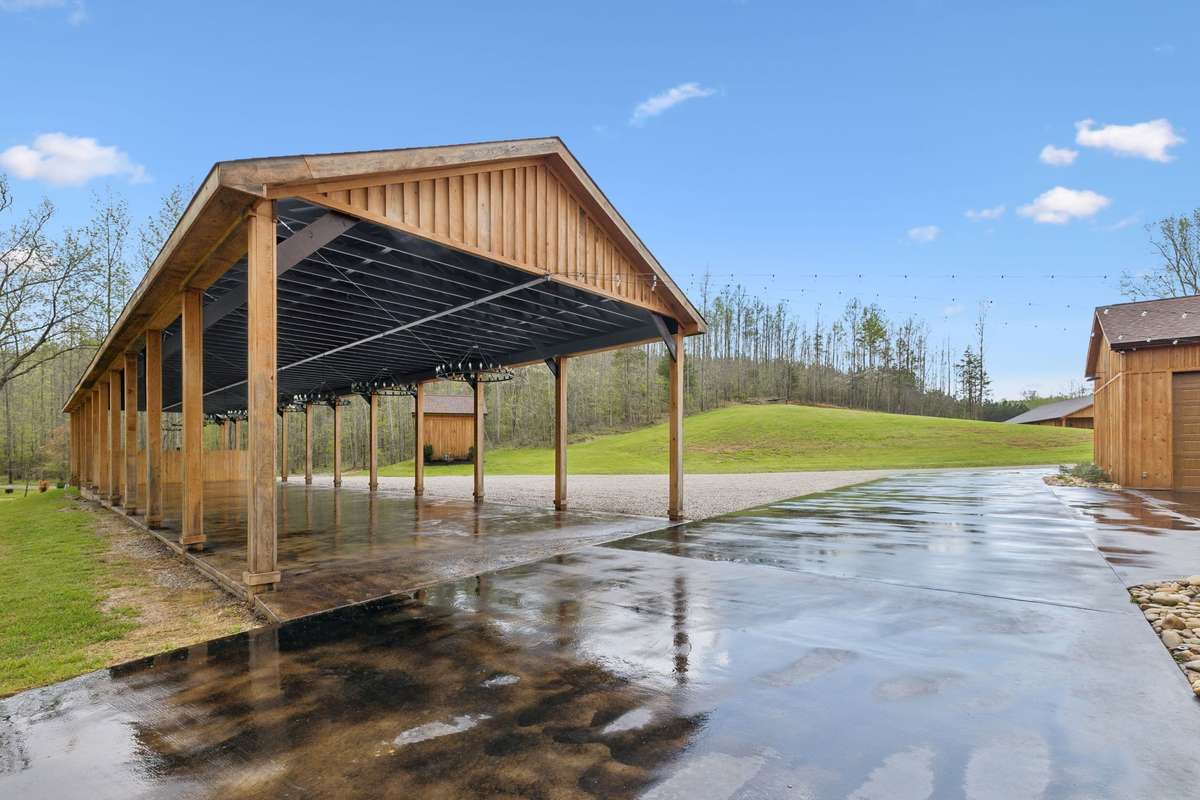 Covered parking area