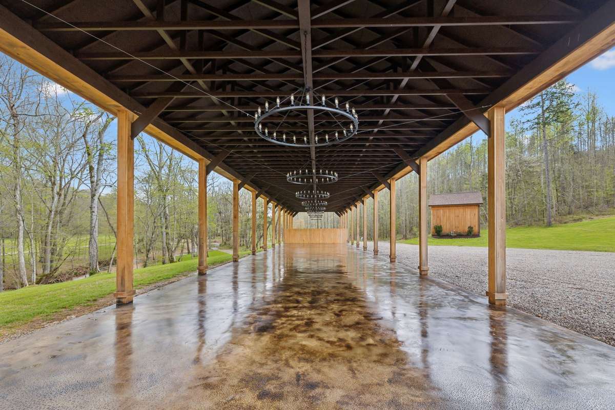 Multifunctional parking area that can also be a gorgeous spot for outdoor dining and entertaining