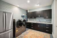Lower Level massive 2nd laundry, fridge, kitchenette extension with huge walk-in closet.