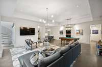 Massive lower level Great Room. Total flexibility for your family's needs.