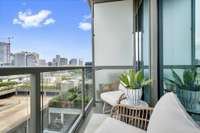 Your own private balcony with breathtaking views of downtown to the right and Music Row to the left.