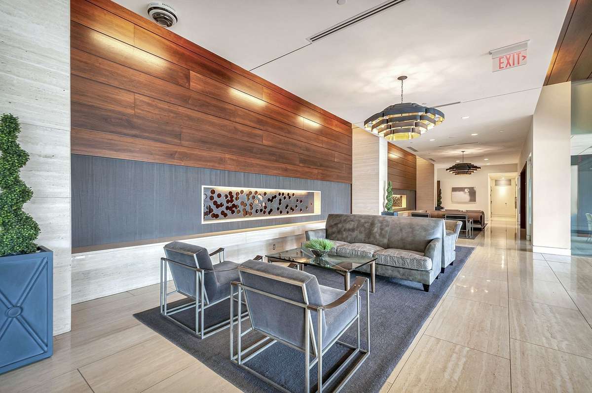 Elegant lobby greets you and your guests as you come in the building