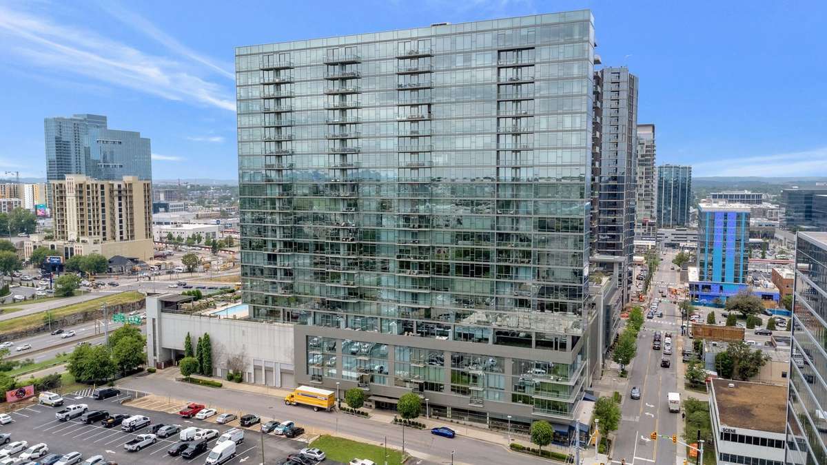 The iconic Twelve Twelve building in the heart of the Gulch connecting Music Row and midtown to downtown Nashville!