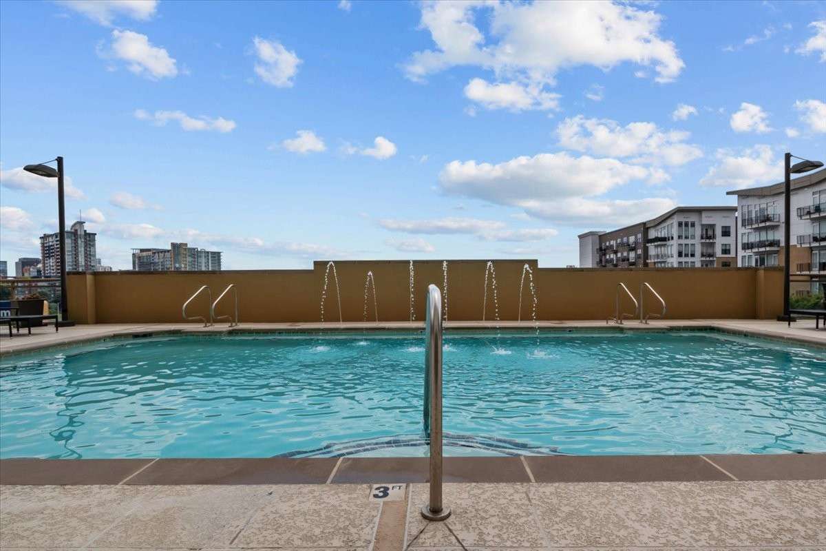 Imagine taking a swim in this pool on a warm summer night.