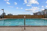 Imagine taking a swim in this pool on a warm summer night.