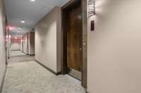 Well-lit hallways throughout the building!