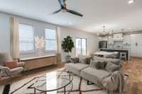 Virtually stage living room