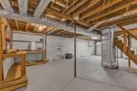 Work bench in basement