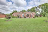 Beautiful landscaping welcomes you