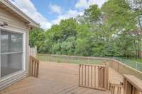 Deck looks over treeline