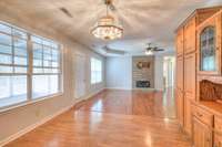 Opens to great room/living room