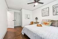 Guest Bedroom 
Incudes Large Closet with California Closet Systems...