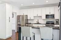 White cabinets creates a timeless and elegant look for your kitchen.