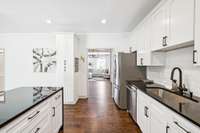 Kitchen was designed to have a more functional layout and counter space...