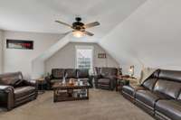 This large bonus room features its own mini-split unit, room for you to display all your cool stuff, watch the game, do cartwheels, or whatever you're into.