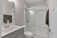 Newly installed custom shower