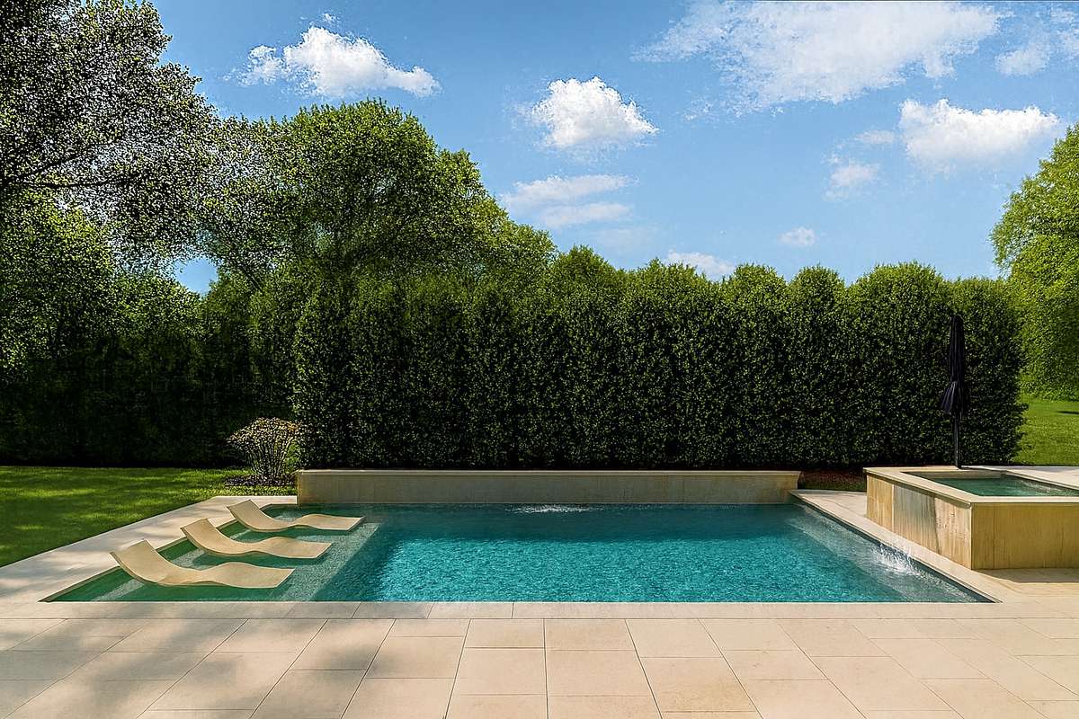 Pool Installation Concept that could be added - the pool and hot tub has already been bid and could be installed prior to pool season.