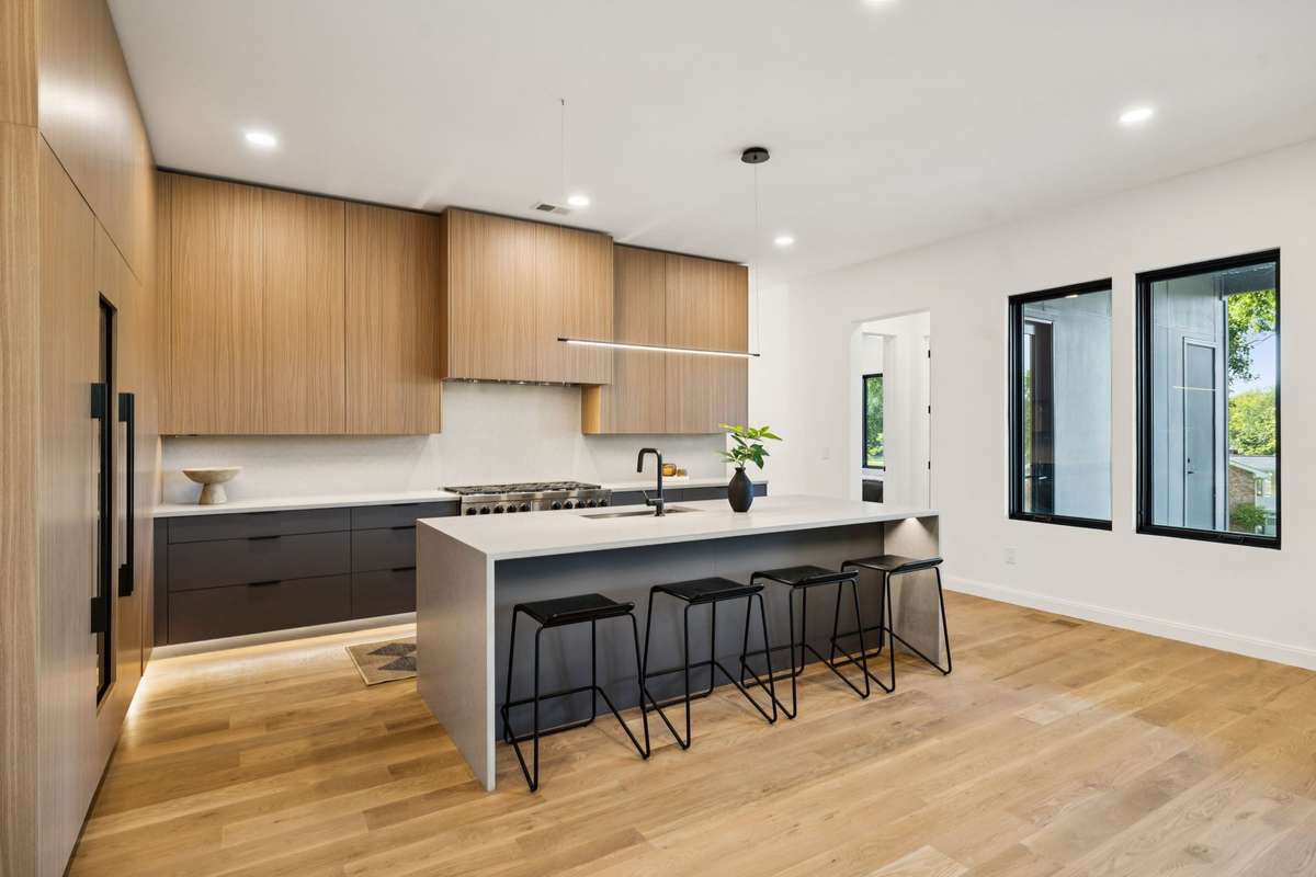 Modern Cabinetry and bar seating