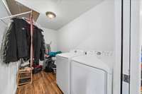 Large Utility Room with hanging storage