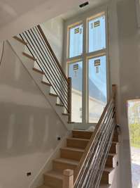 Sunny and bright staircase