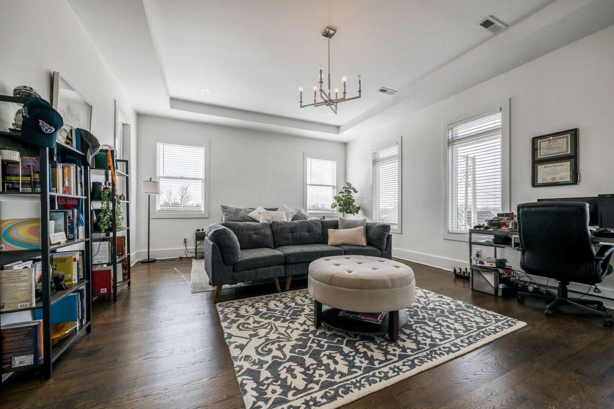 2nd fl. Owner's Suite..oversized for a King bed, seating area and walk-in closet.