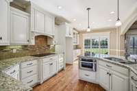 This kitchen has no shortage of cabinet storage space!