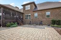 Just look at this MASSIVE stone patio!