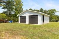 Detached 2 car garage for endless possibilities