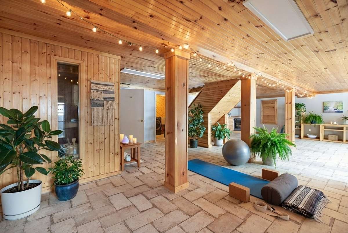 Digitally enhanced photo of the basement area near the sauna. Bring your own vision to life!