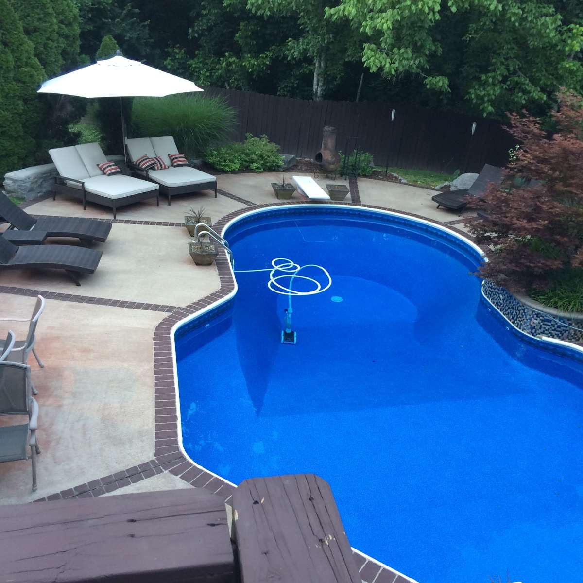 Prior photo of the pool view.