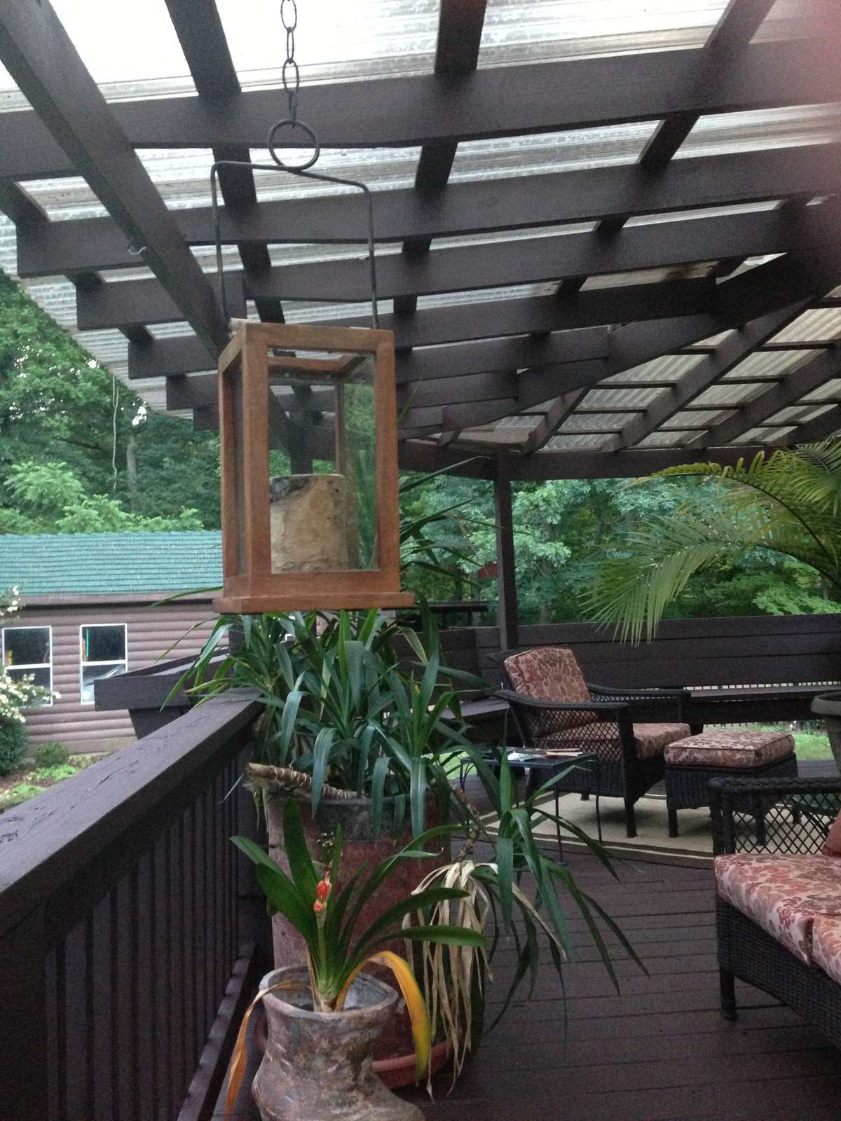 Prior photo of the back deck — plenty of space for flowers!