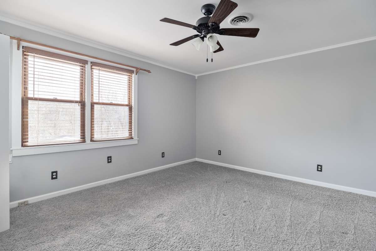 Freshly painted Bedroom 3.