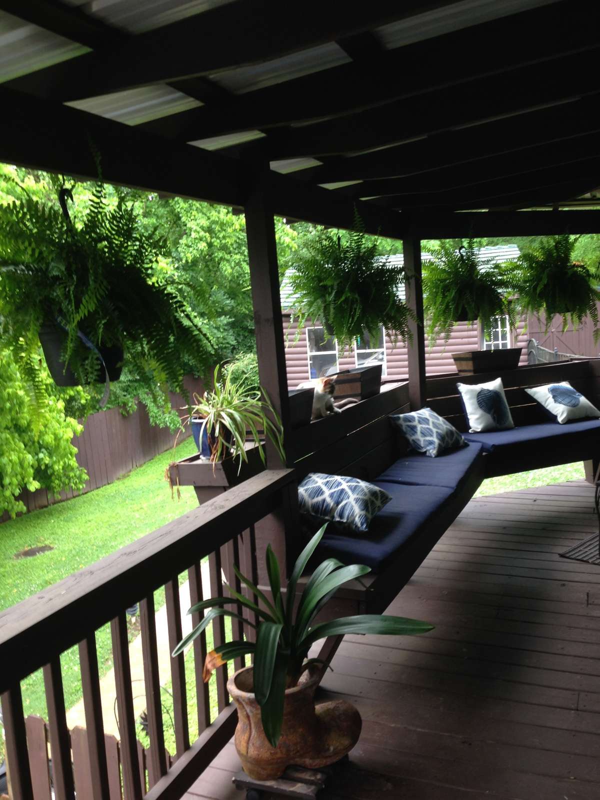 Previous photo offers a glimpse of the space.  Back deck with ample seating space for family and friends.