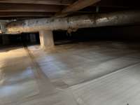 Encapsulated crawl space completed in 2025.