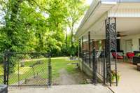 Fully fenced in back yard.