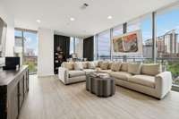 Living Area with access to the Balcony