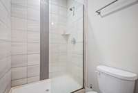 Primary walk-in shower.