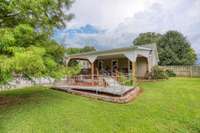 View of the back porch with nice wheelchair access.
