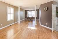 Laundry is downstairs, washer and dryer convey.