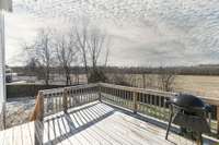Back deck steps to the left.